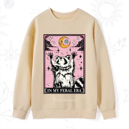 Purplehecate The In My Feral Era Tarot Raccoon Sweatshirt