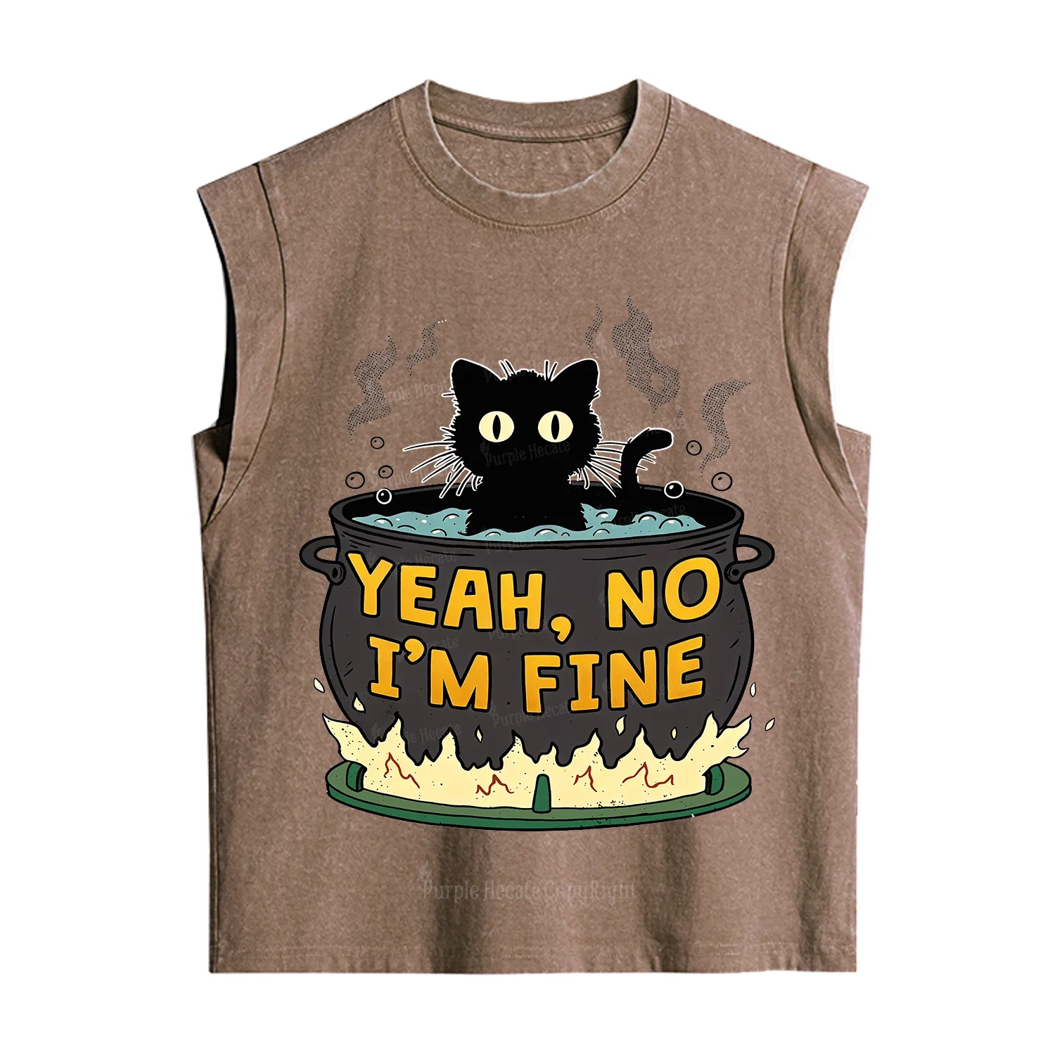 Purplehecate Yeah No I'm Fine Vintage Washed Tank