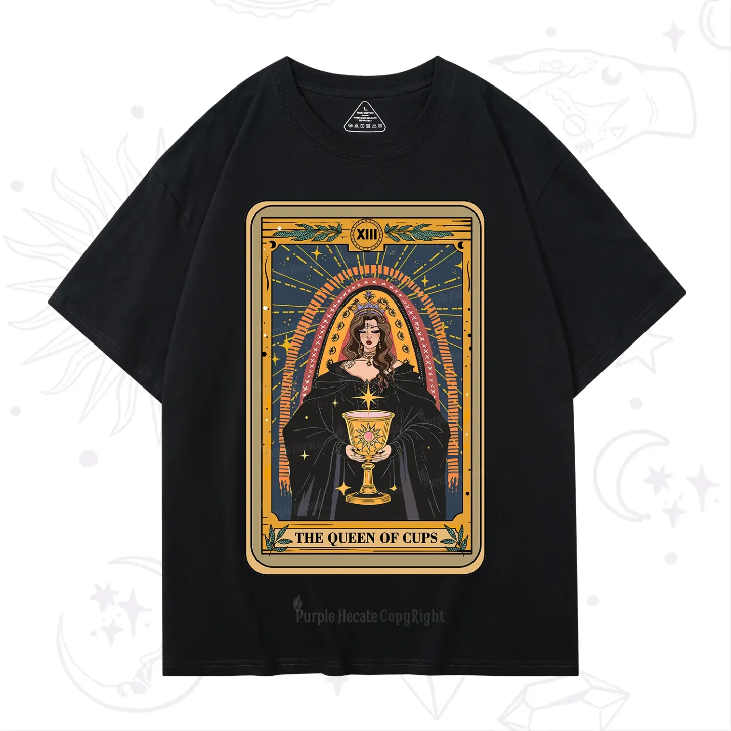 Purplehecate The Queen of Cups Tarot T-Shirt