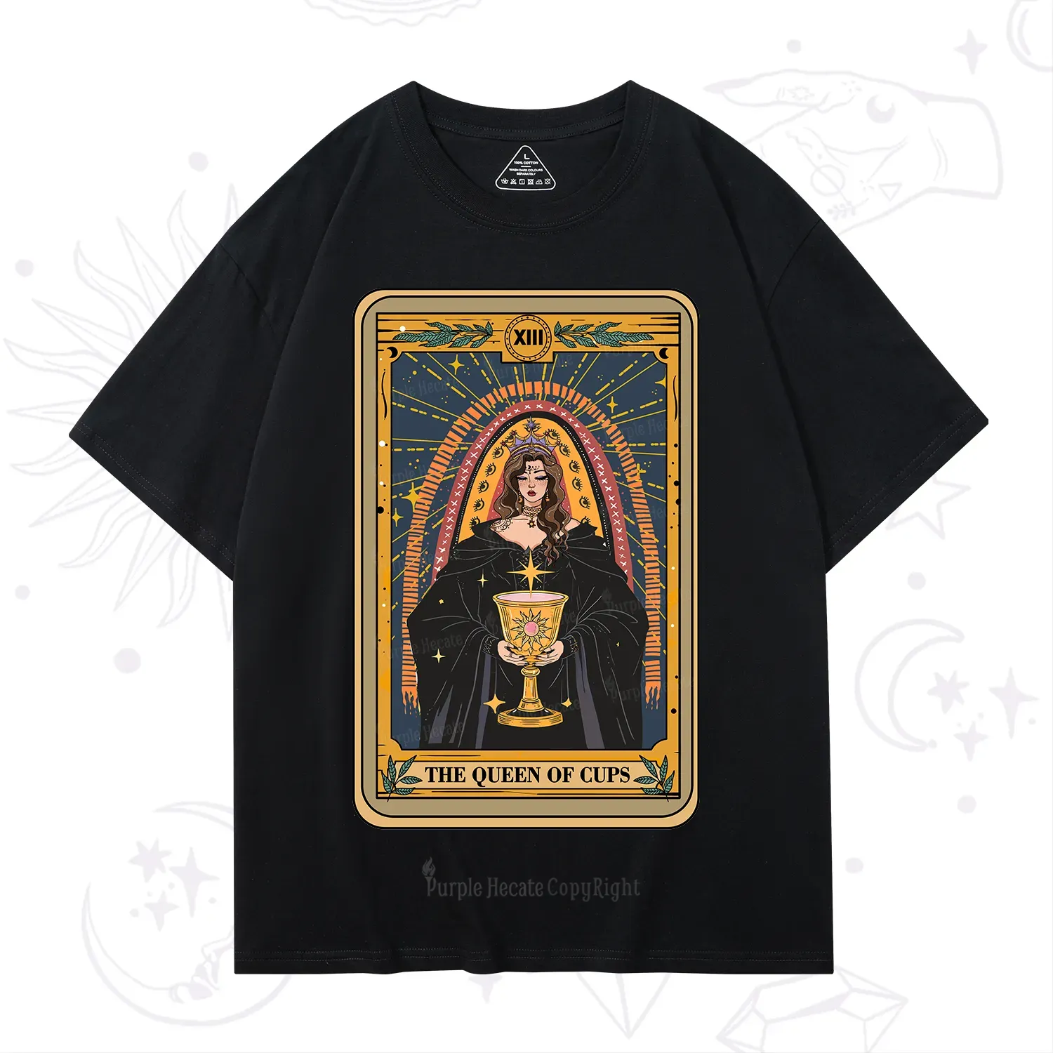 Purplehecate The Queen of Cups Tarot T-Shirt