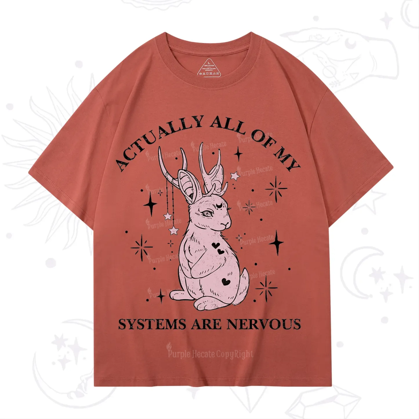 Purplehecate Actually All Of My Systems Are Nervous T-Shirt