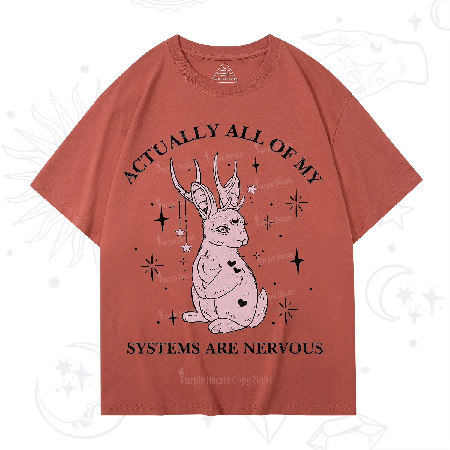 Purplehecate Actually All Of My Systems Are Nervous T-Shirt