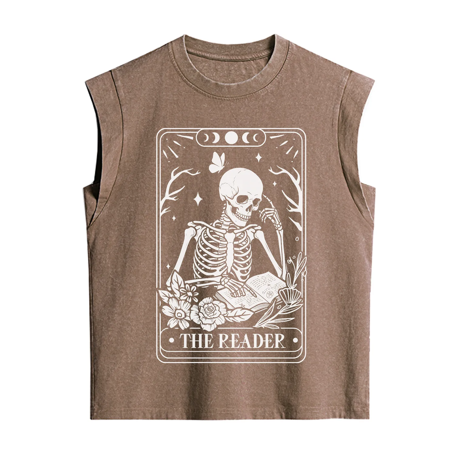 Purplehecate The Reader Tarot Skeleton Vintage Washed Tank