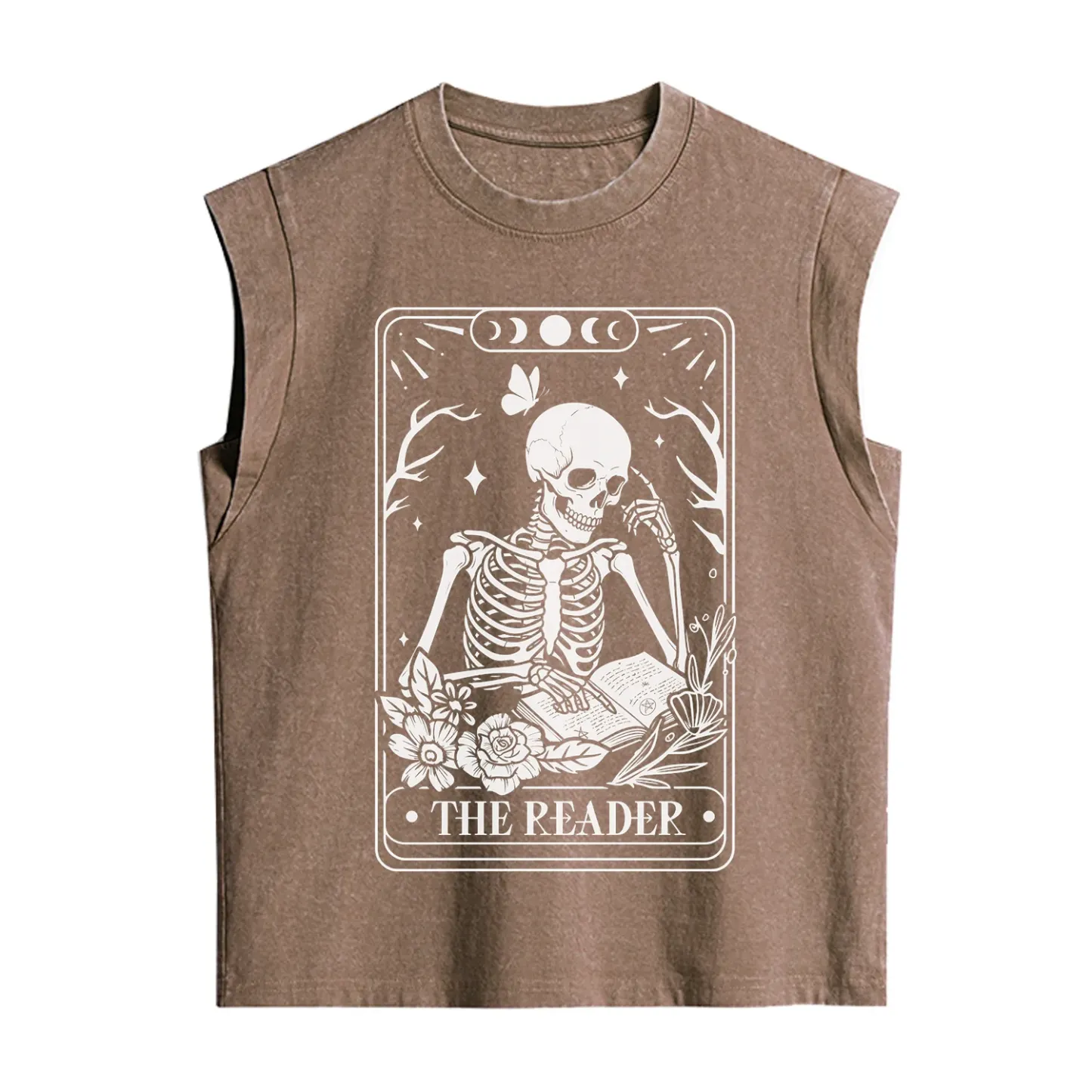 Purplehecate The Reader Tarot Skeleton Vintage Washed Tank