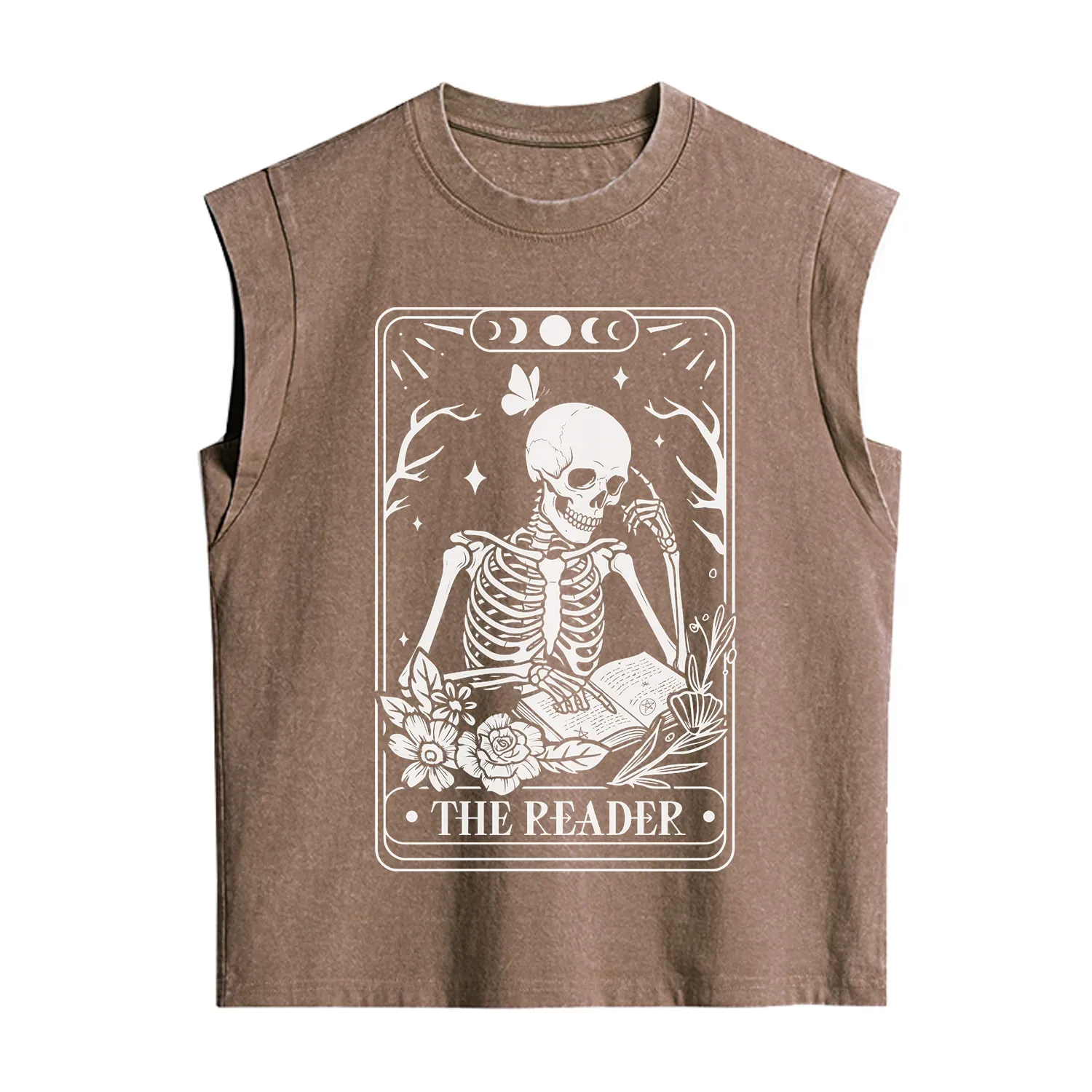 Purplehecate The Reader Tarot Skeleton Vintage Washed Tank