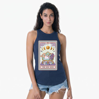 Purplehecate The Dog Mom Tarot Racerback Tank Top