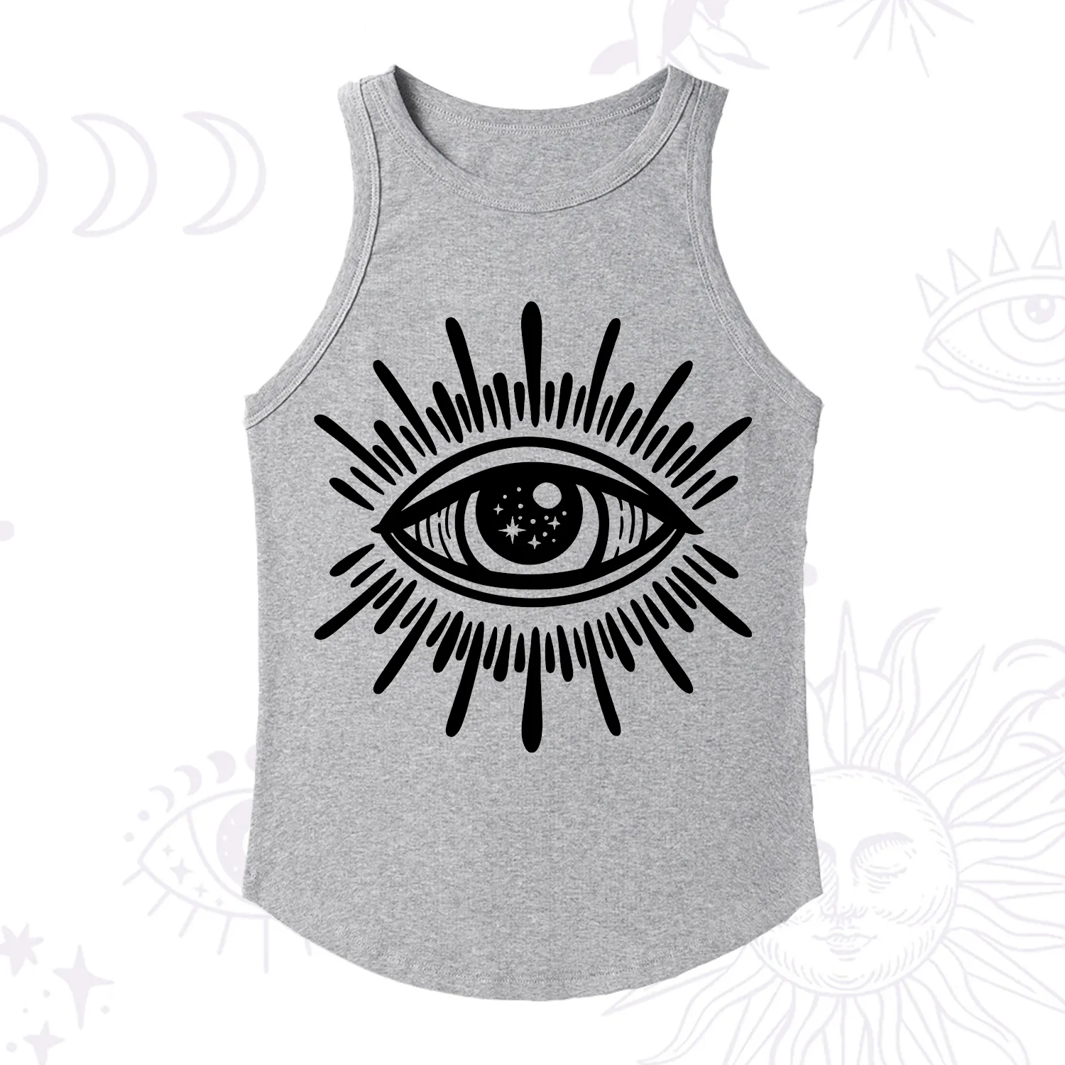 Purplehecate Evil Eye Ribbed Tank Top