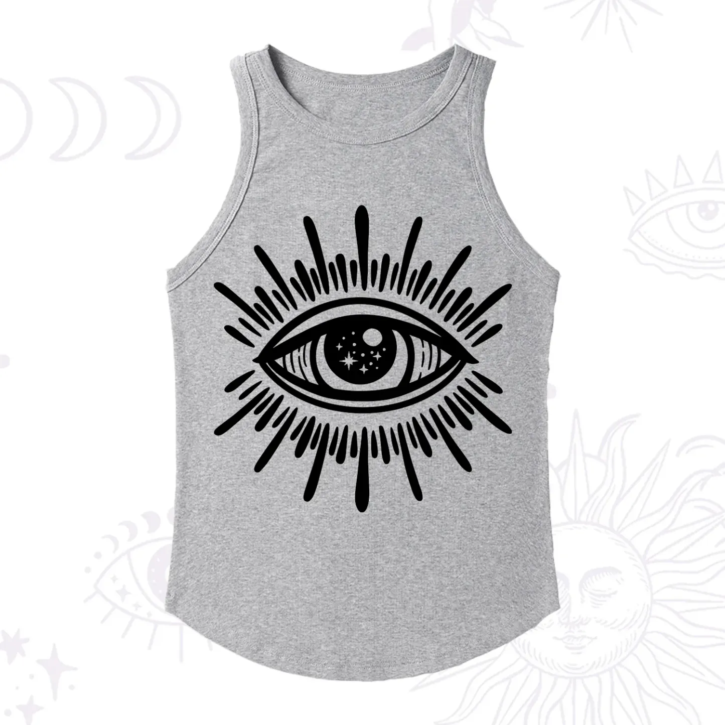 Purplehecate Evil Eye Ribbed Tank Top