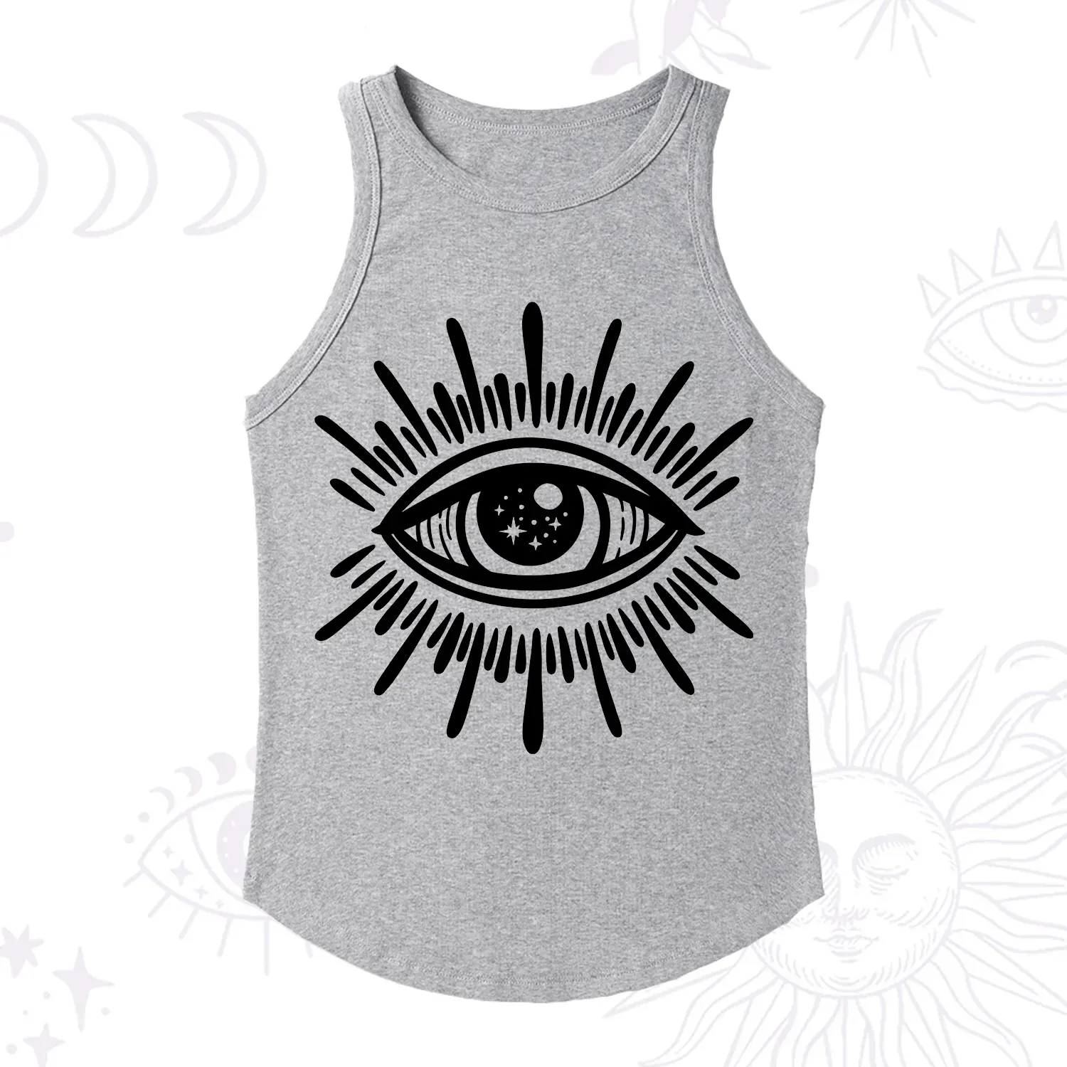 Purplehecate Evil Eye Ribbed Tank Top