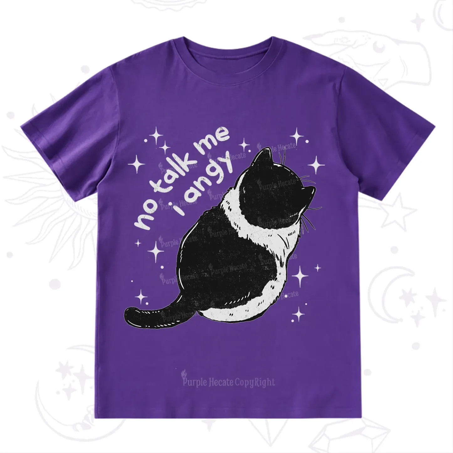 Purplehecate No Talk Me Im Angy Cat T-Shirt