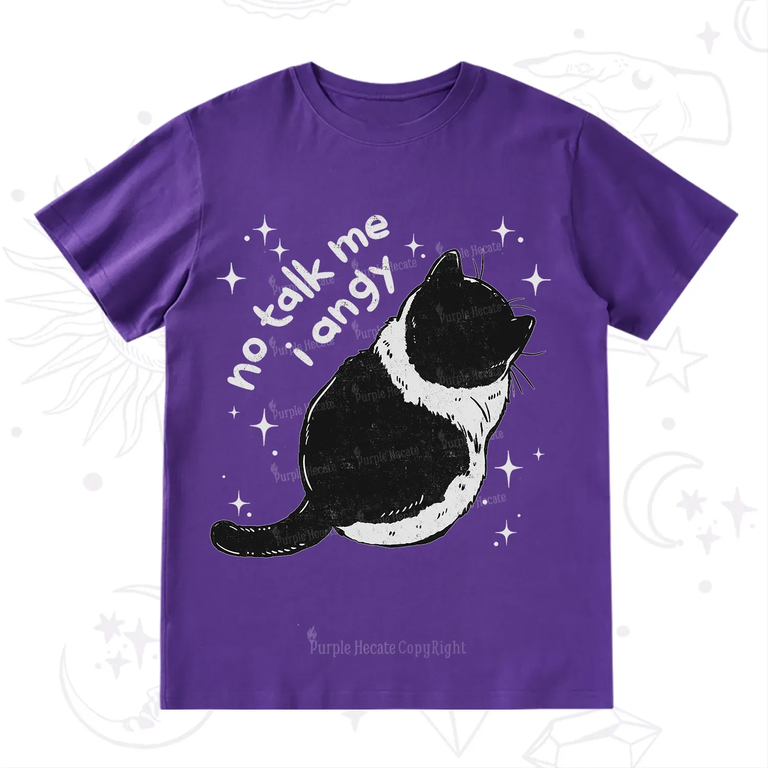 Purplehecate No Talk Me Im Angy Cat T-Shirt
