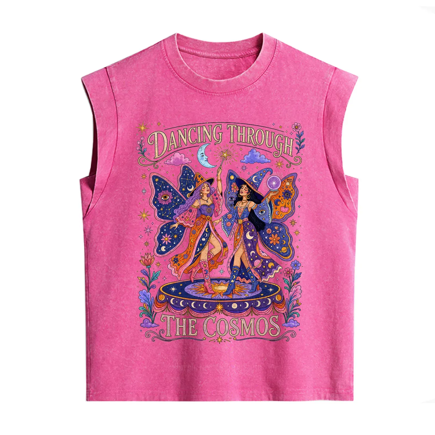 Purplehecate Dancing Through the Cosmos Vintage Washed Tank