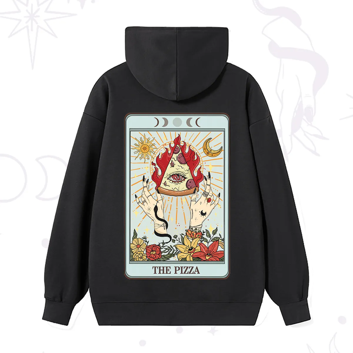 Purplehecate The Pizze Food Tarot Card Hoodie