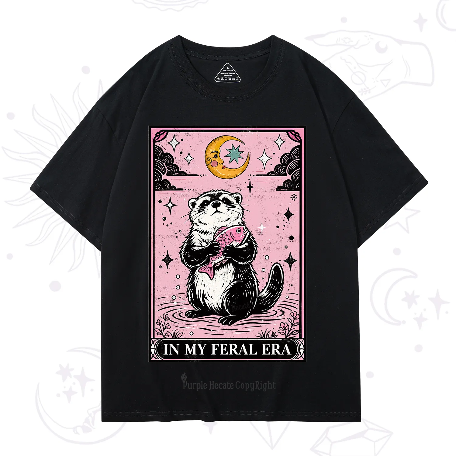 Purplehecate The In My Feral Era Tarot Otter T-Shirt