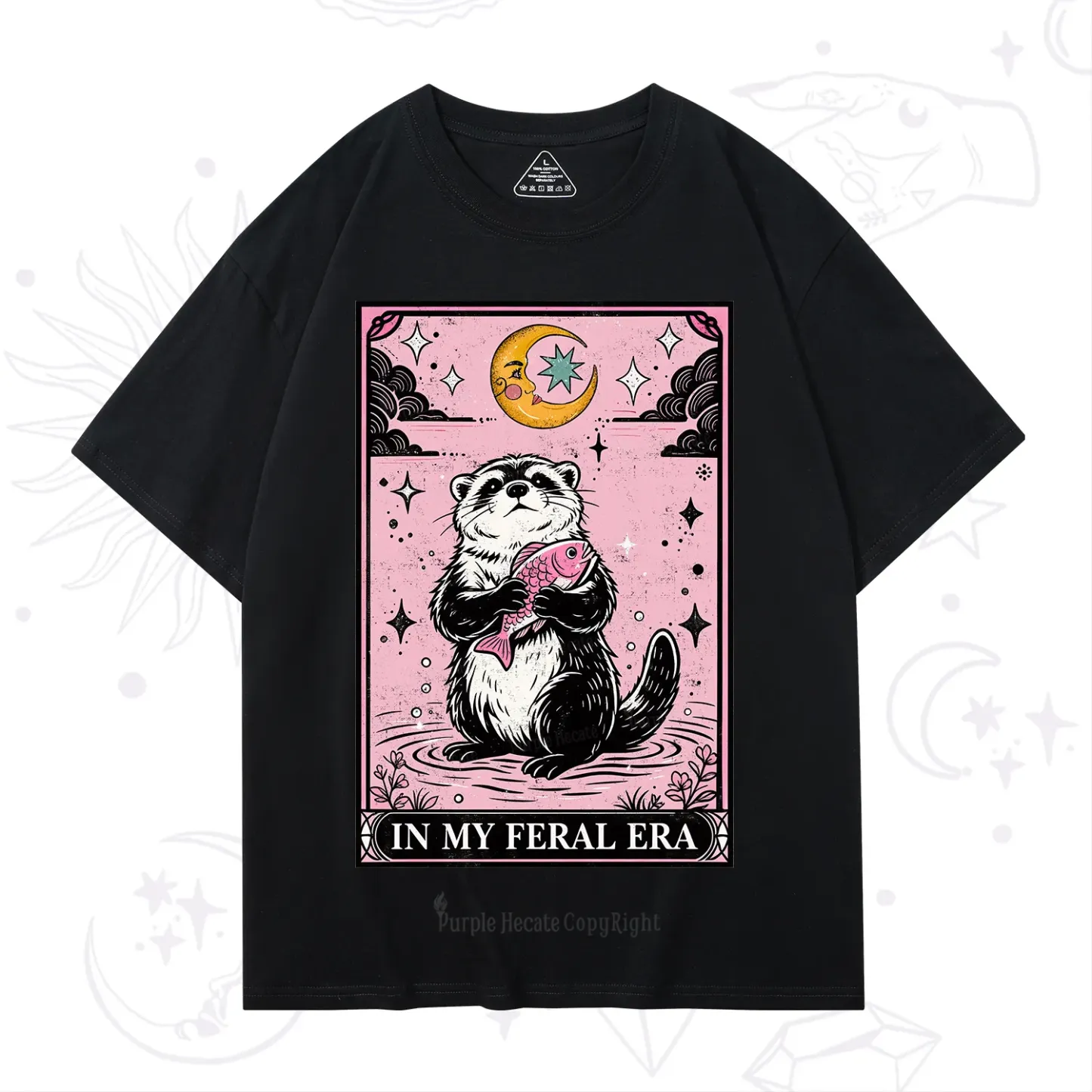 Purplehecate The In My Feral Era Tarot Otter T-Shirt