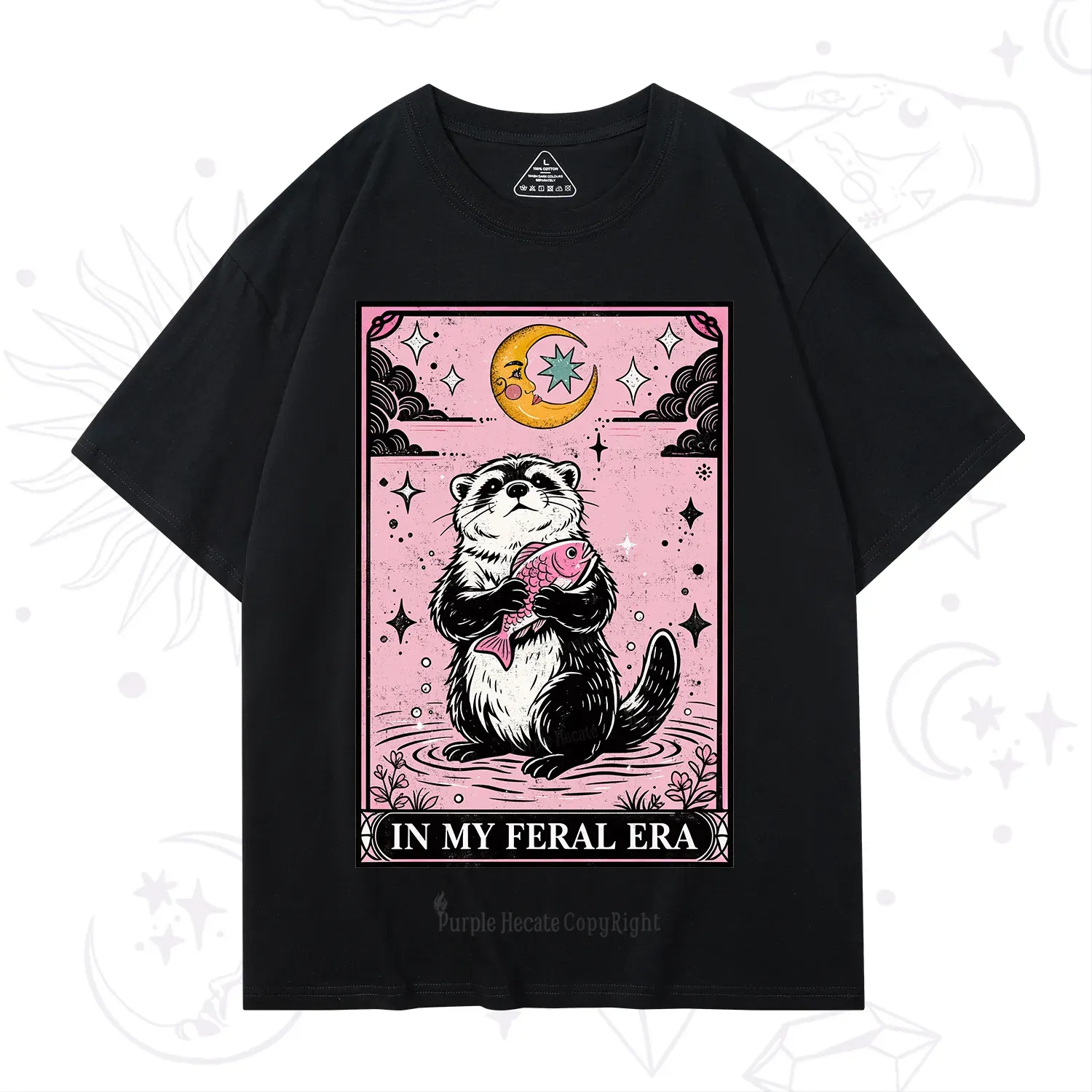 Purplehecate The In My Feral Era Tarot Otter T-Shirt