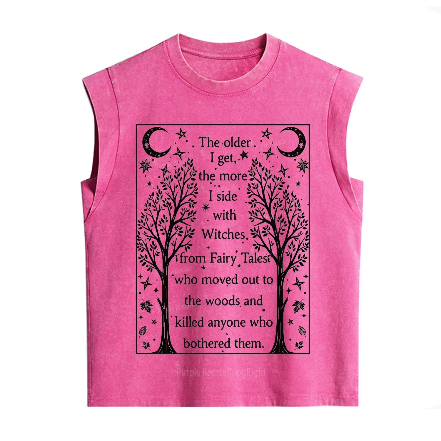 Purplehecate Side With Witches Vintage Washed Tank