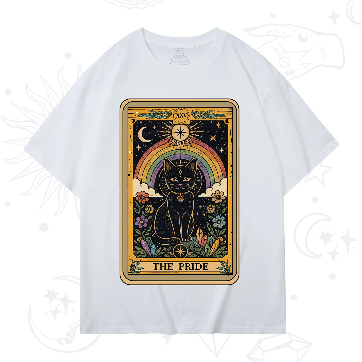 Purplehecate The Pride Black Cat Tarot T-Shirt