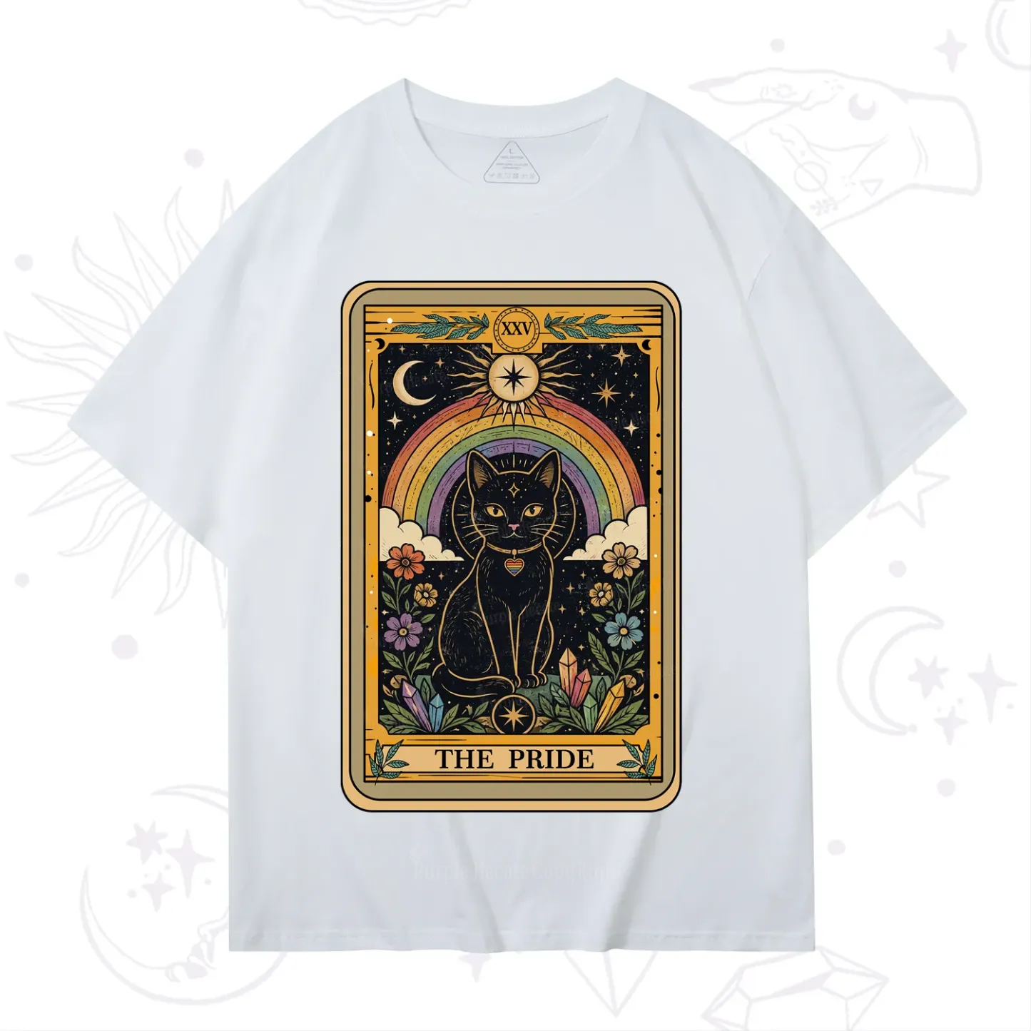 Purplehecate The Pride Black Cat Tarot T-Shirt