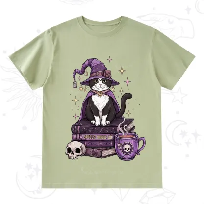 Purplehecate Witchy Cat Spell Books T-Shirt