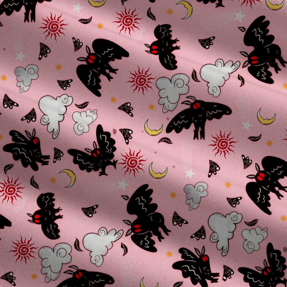 Purplehecate Cryptid Mothman Tie Shoulder Maxi Dress