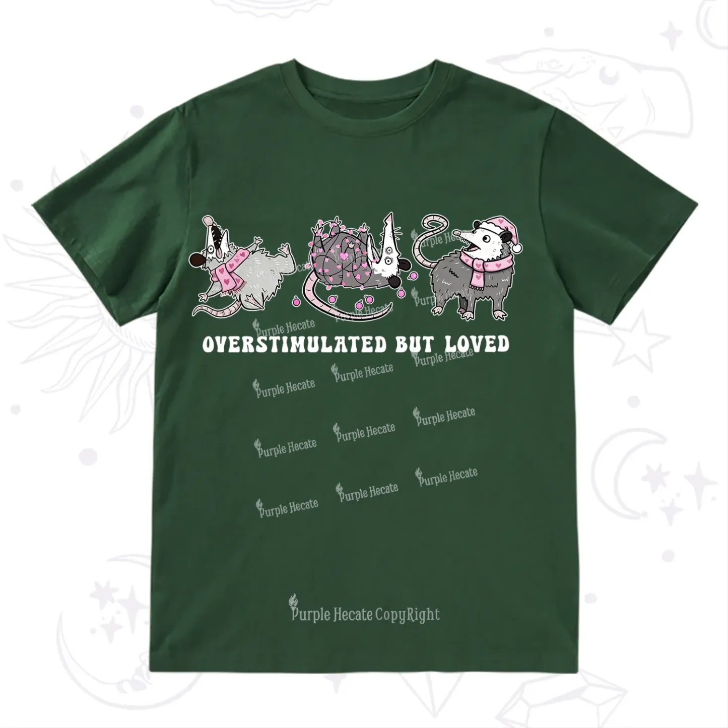 Purplehecate Overstimulated But Loved Valentine T-Shirt