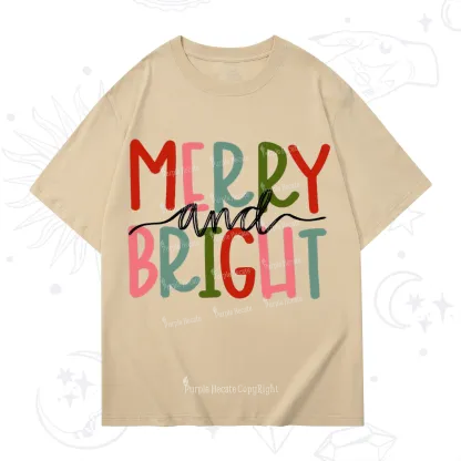 Purplehecate Merry and Bright Christmas T-Shirt