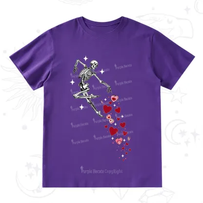 Purplehecate Dancing Skeleton of Love Valentine T-Shirt