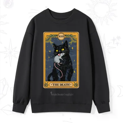 Purplehecate The Death Tarot Cat Sweatshirt