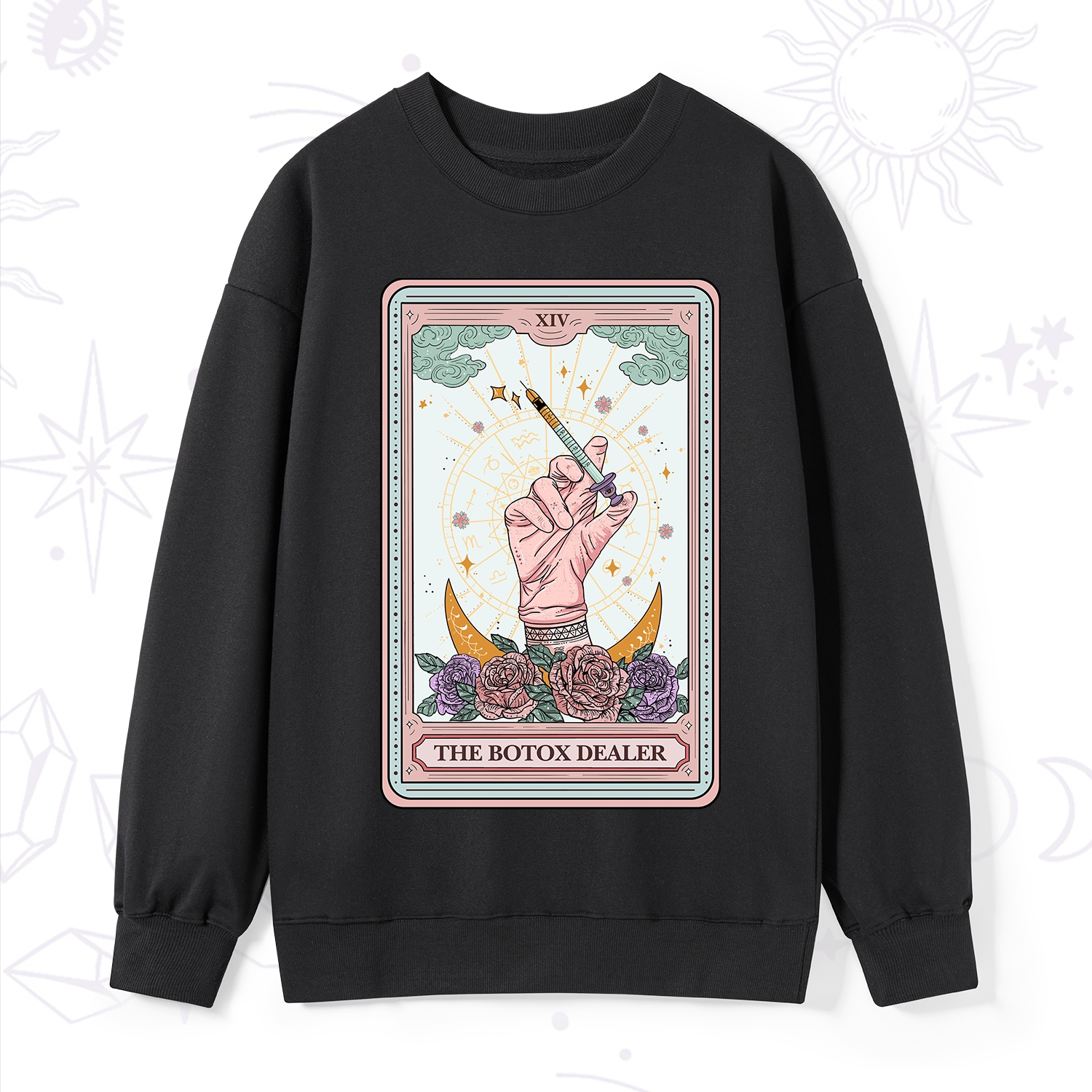 Purplehecate The Botox Dealer Tarot Card Sweatshirt