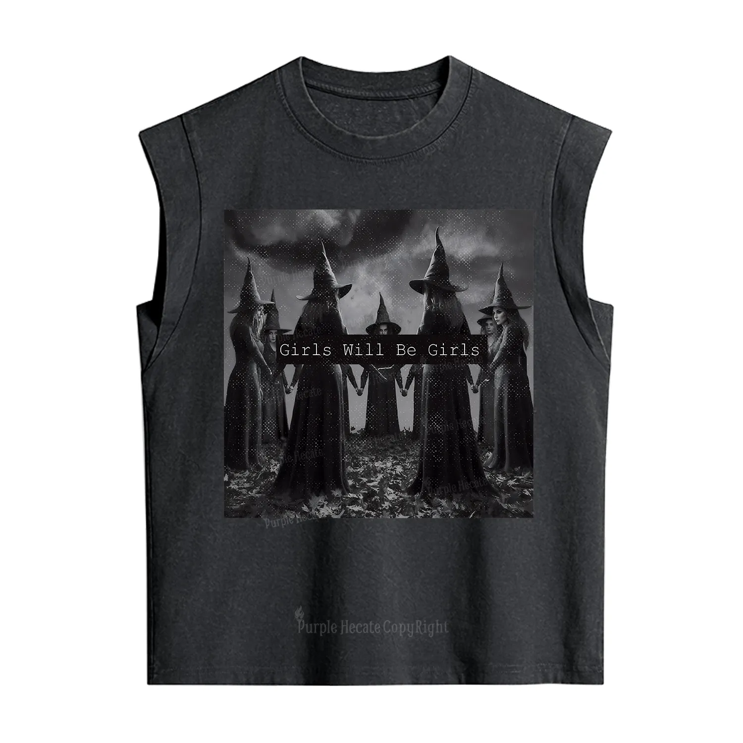 Purplehecate Vintage Girls Will Be Girls Witch Vintage Washed Tank
