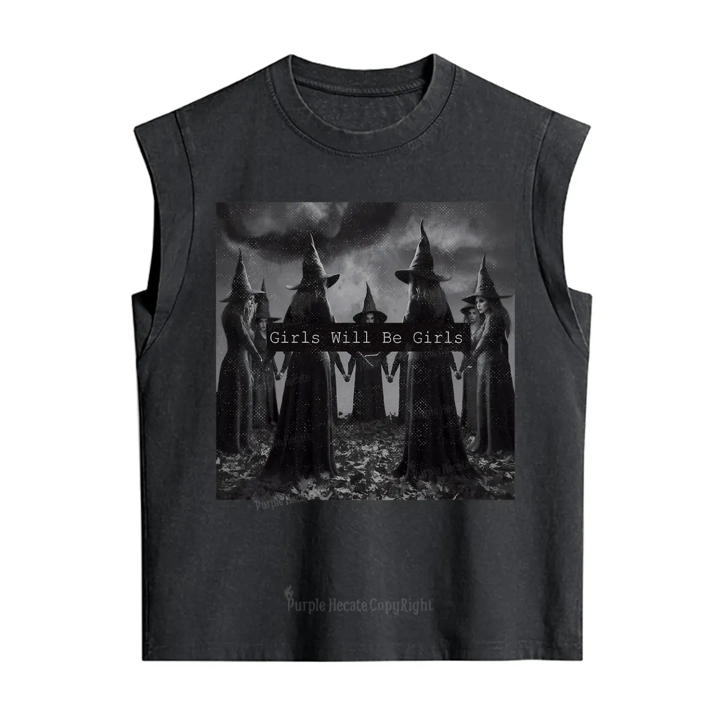 Purplehecate Vintage Girls Will Be Girls Witch Vintage Washed Tank