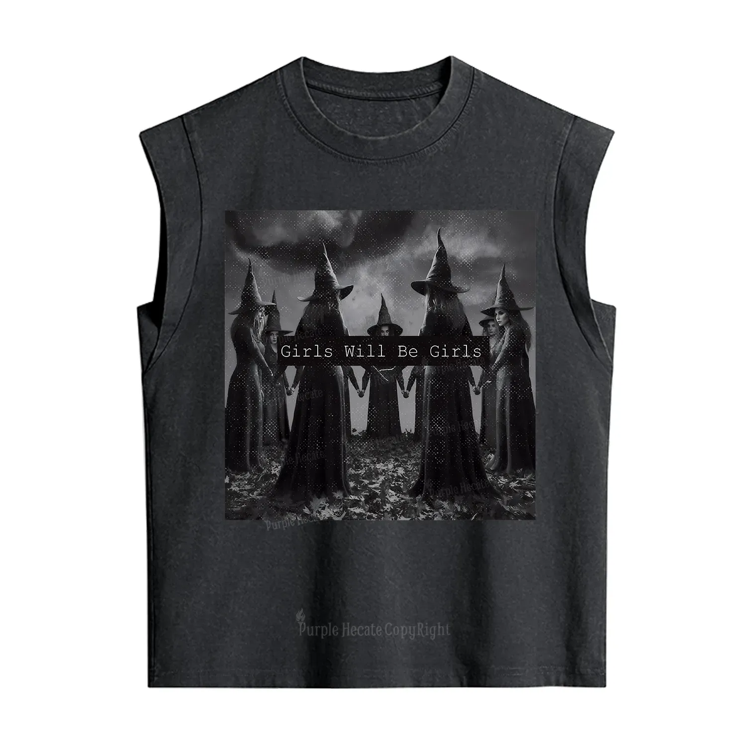 Purplehecate Vintage Girls Will Be Girls Witch Vintage Washed Tank