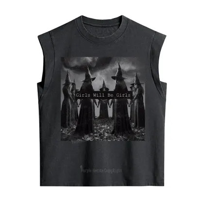 Purplehecate Vintage Girls Will Be Girls Witch Vintage Washed Tank