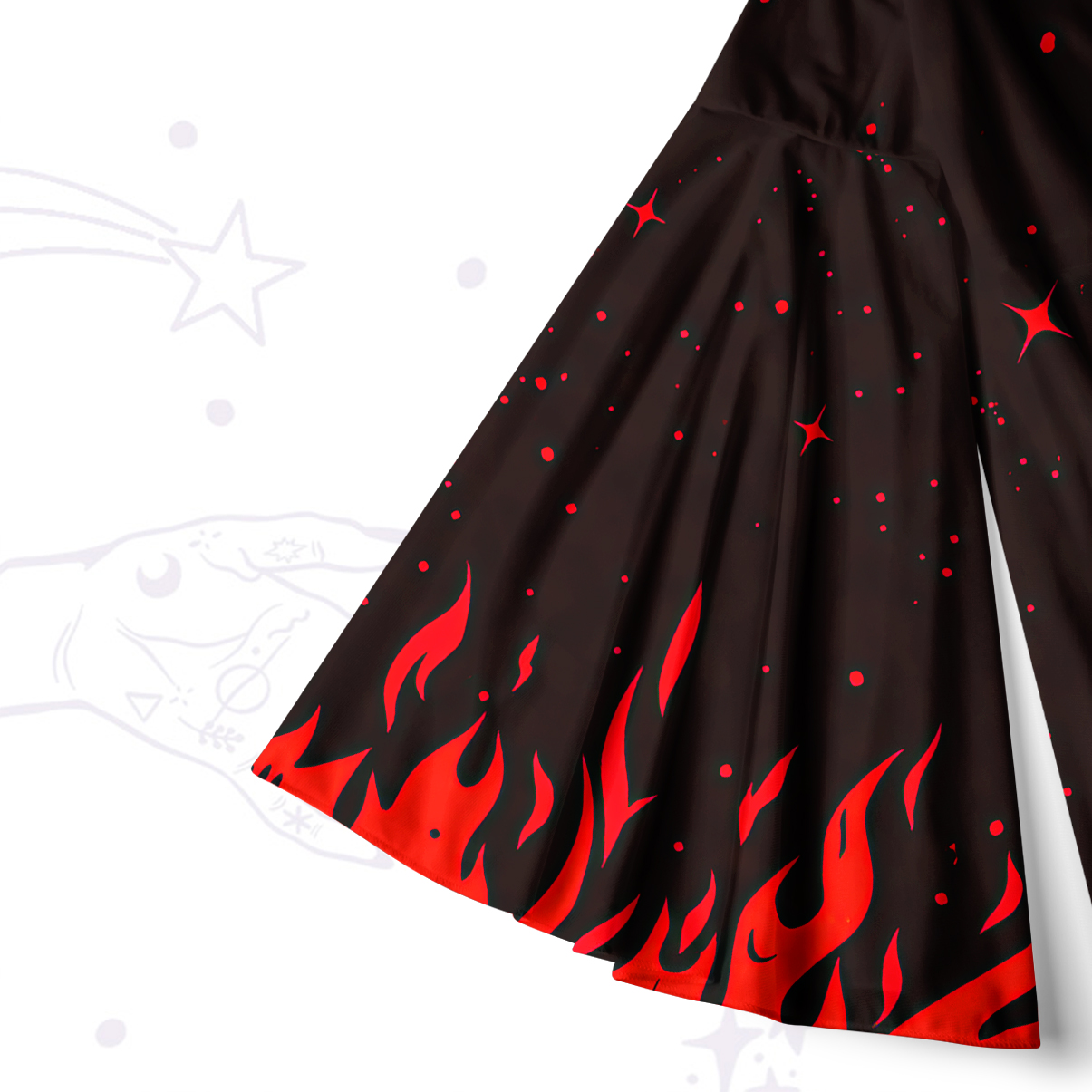 Purplehecate Infernal Revelry Bell Sleeve Dress