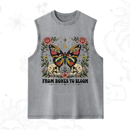 Purplehecate From Bones to Bloom Butterfly Washed Tank