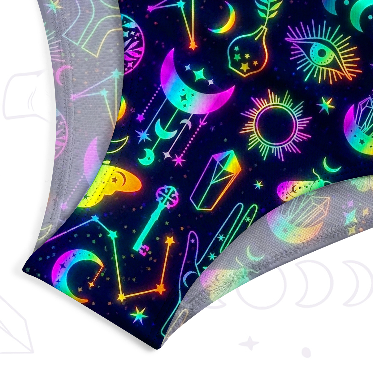 Purplehecate Blacklight Butterfly One-Piece Swimsuit