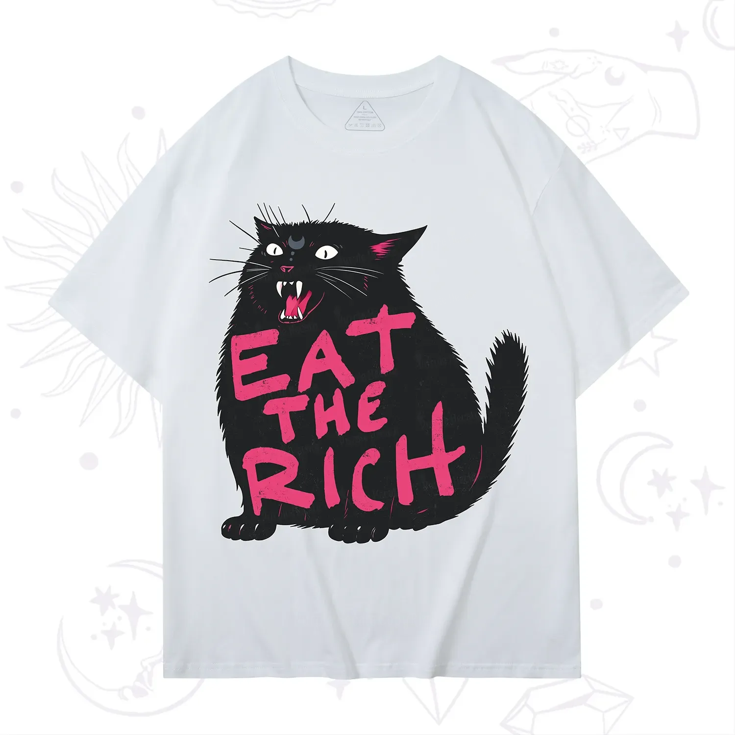 Purplehecate Eat The Rich Cat T-Shirt
