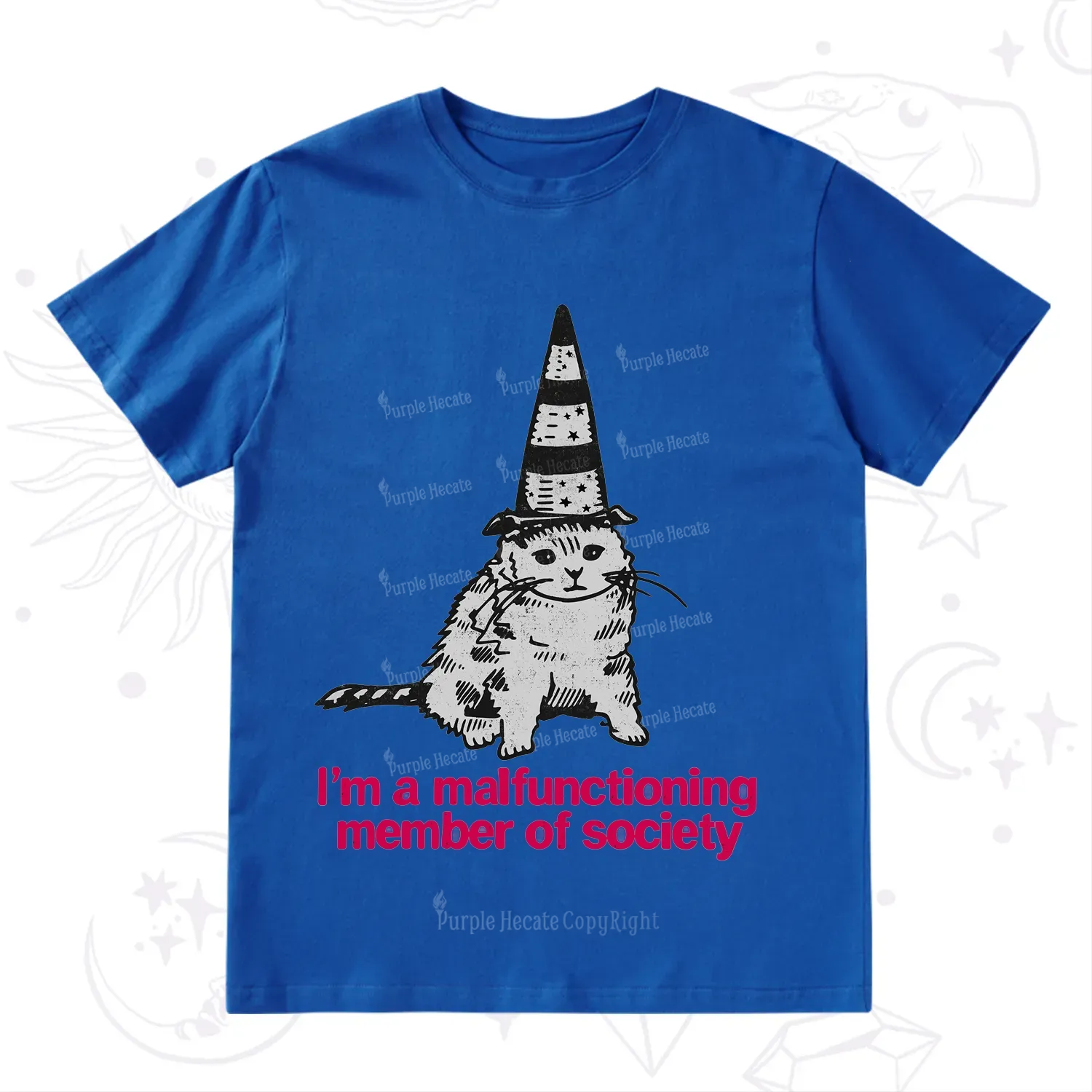 Purplehecate Social Anxiety Cat T-Shirt