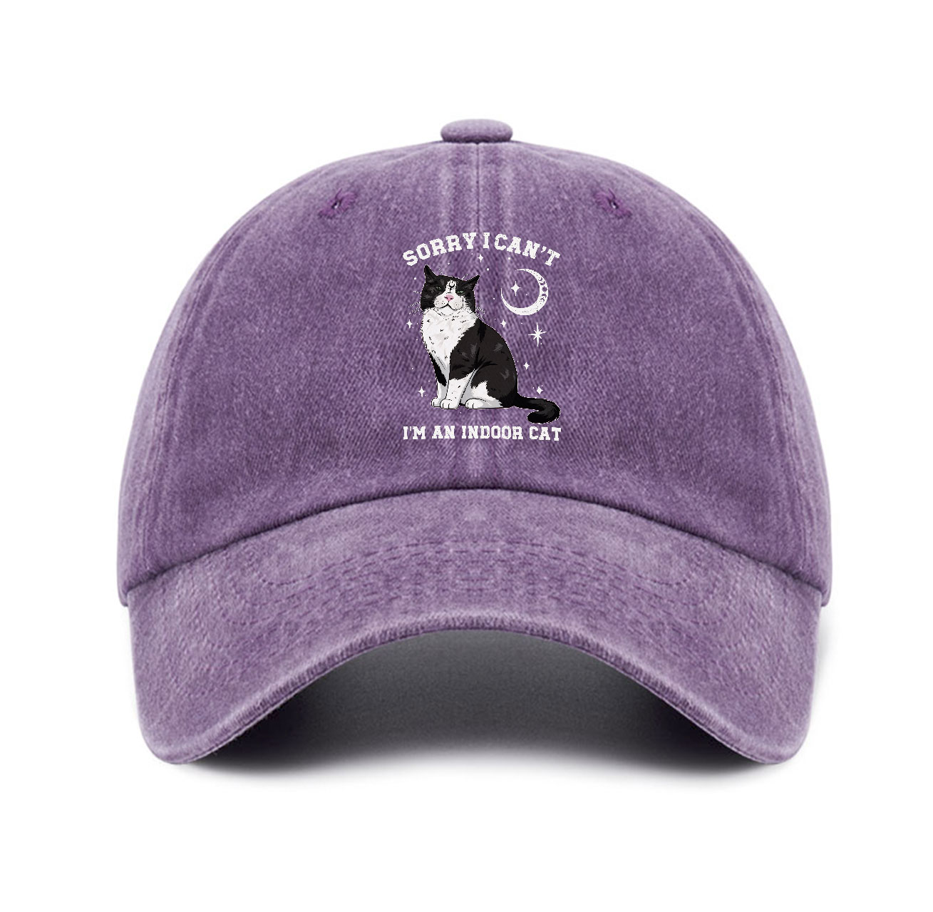 Purplehecate Sorry I Can't Go I'm an Indoor Cat Baseball Cap