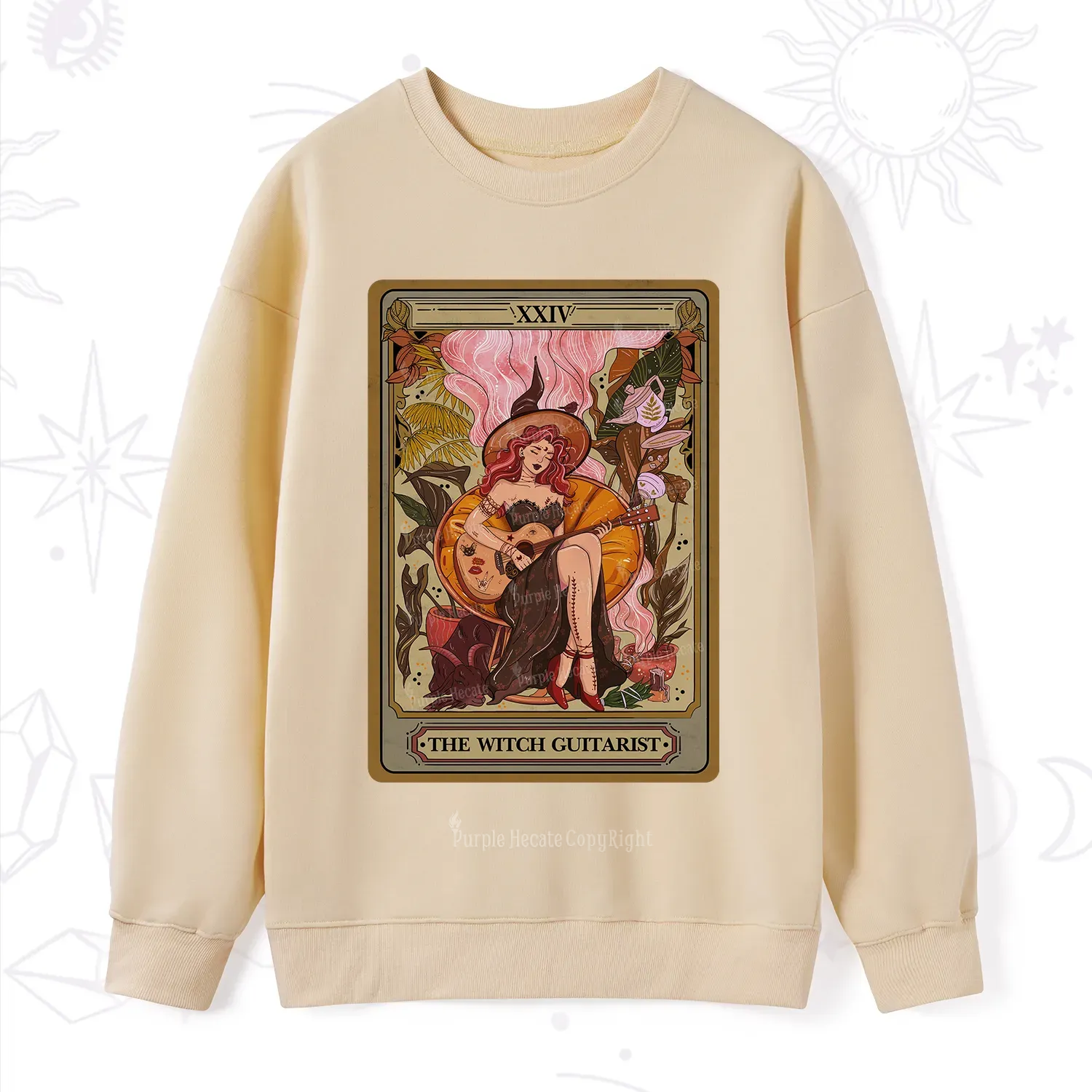 Purplehecate The Witch Guitarist Tarot Sweatshirt
