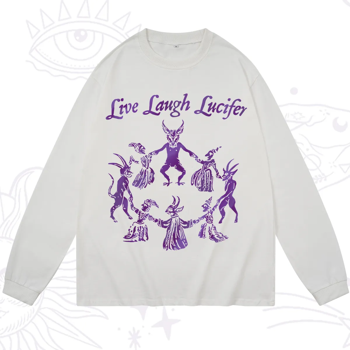 Purplehecate Live Laugh Lucifer Satanic Long Sleeve T-Shirt