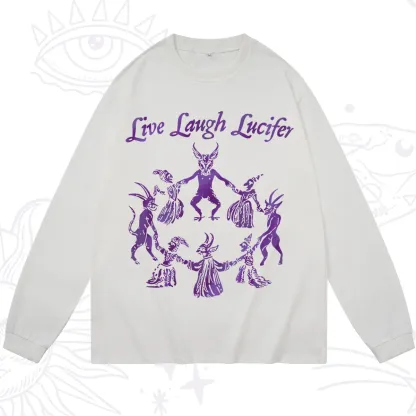 Purplehecate Live Laugh Lucifer Satanic Long Sleeve T-Shirt