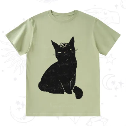 Purplehecate Third Eye Black Cat T-Shirt