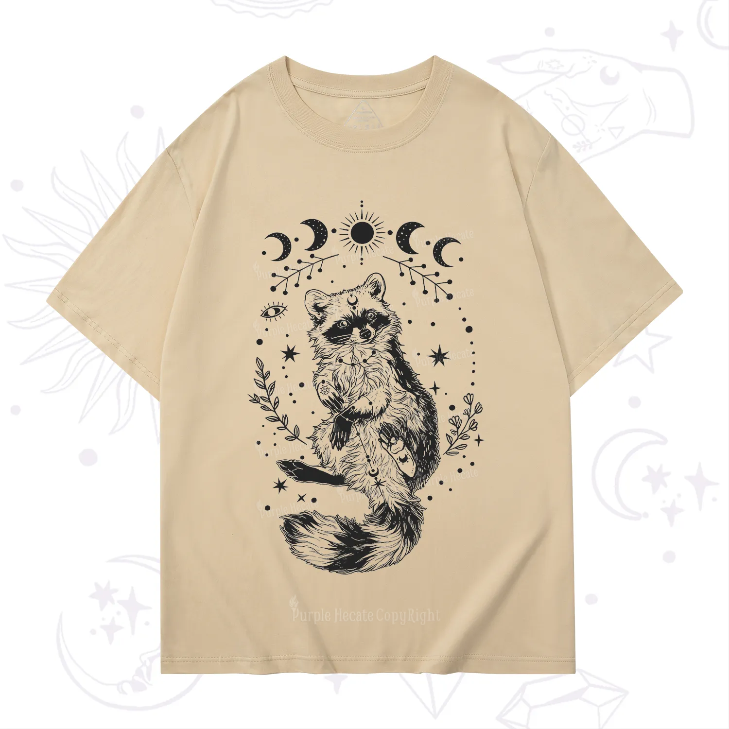 Purplehecate Lunar Magic Raccoon T-Shirt