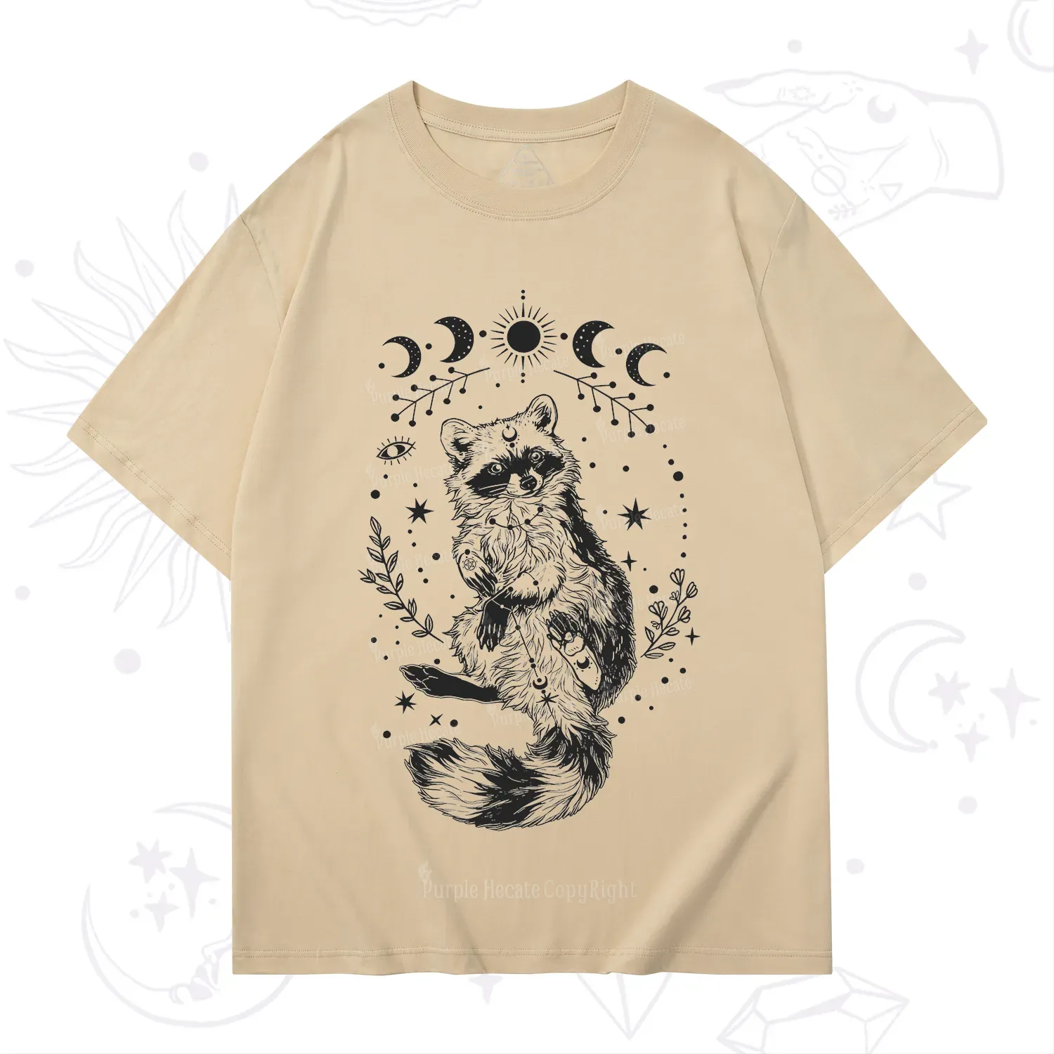Purplehecate Lunar Magic Raccoon T-Shirt