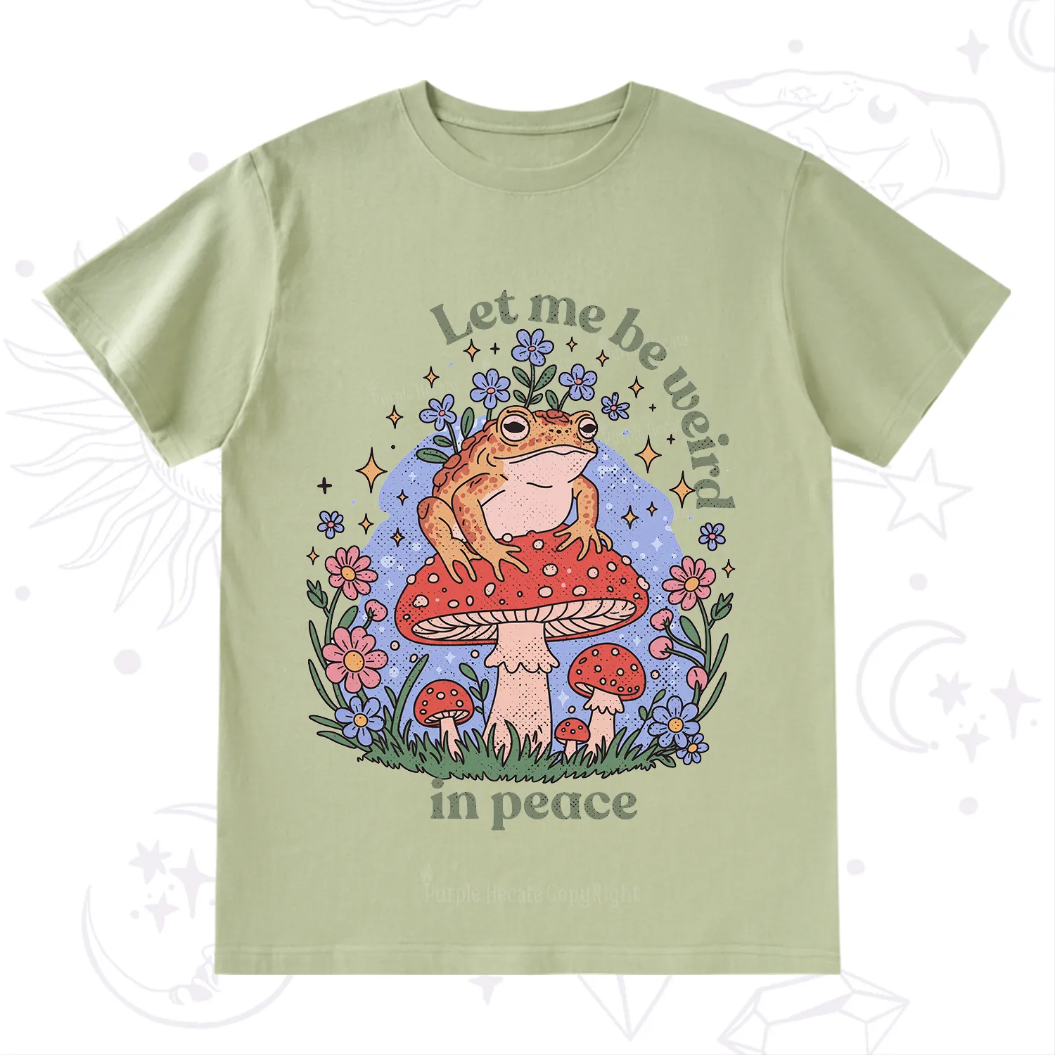 Purplehecate Let Me Be Weird In Peace Frog T-Shirt