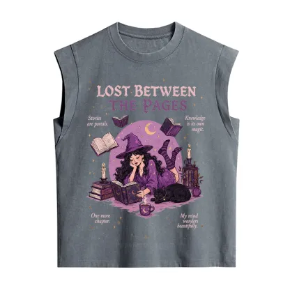 Purplehecate Lost Between the Pages Vintage Washed Tank