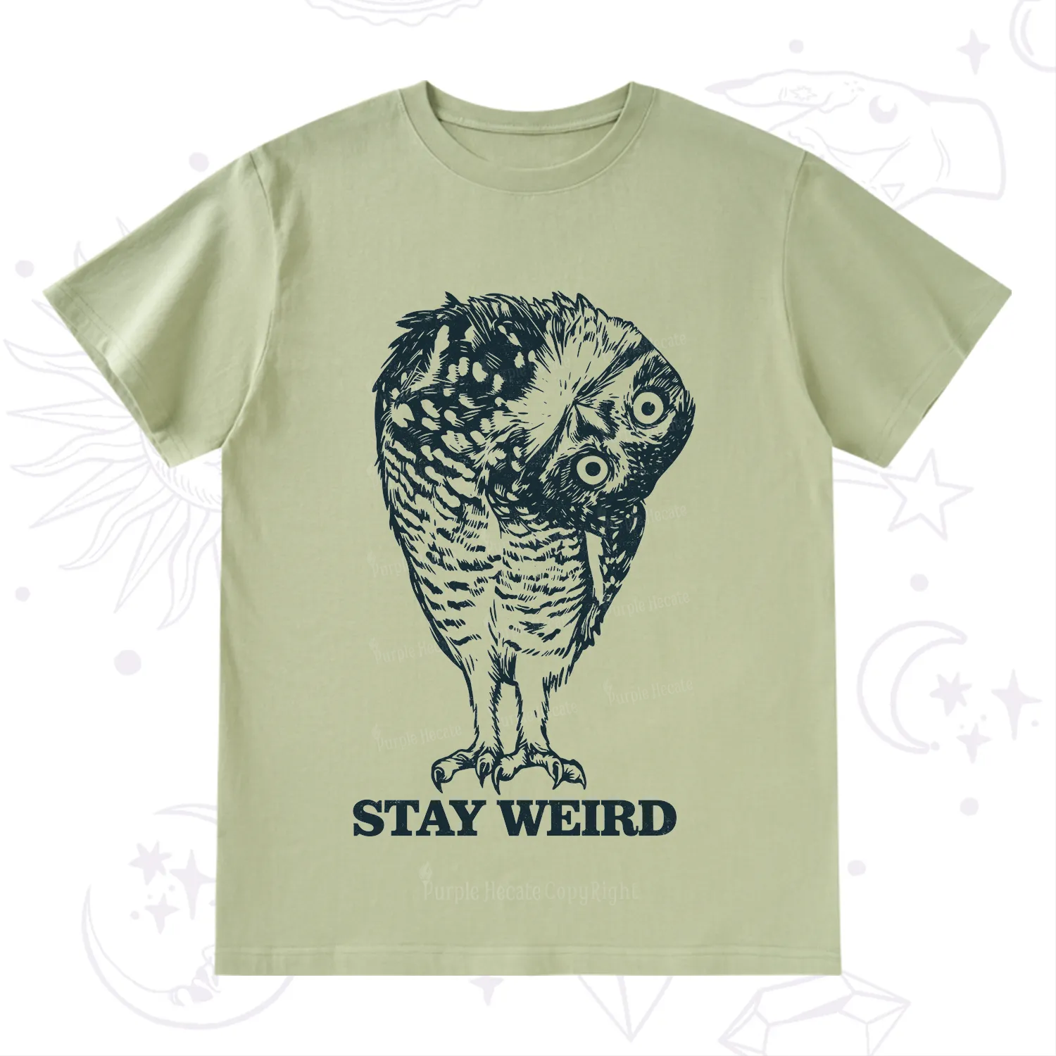 Purplehecate Stay Weird Innocent Owl T-Shirt