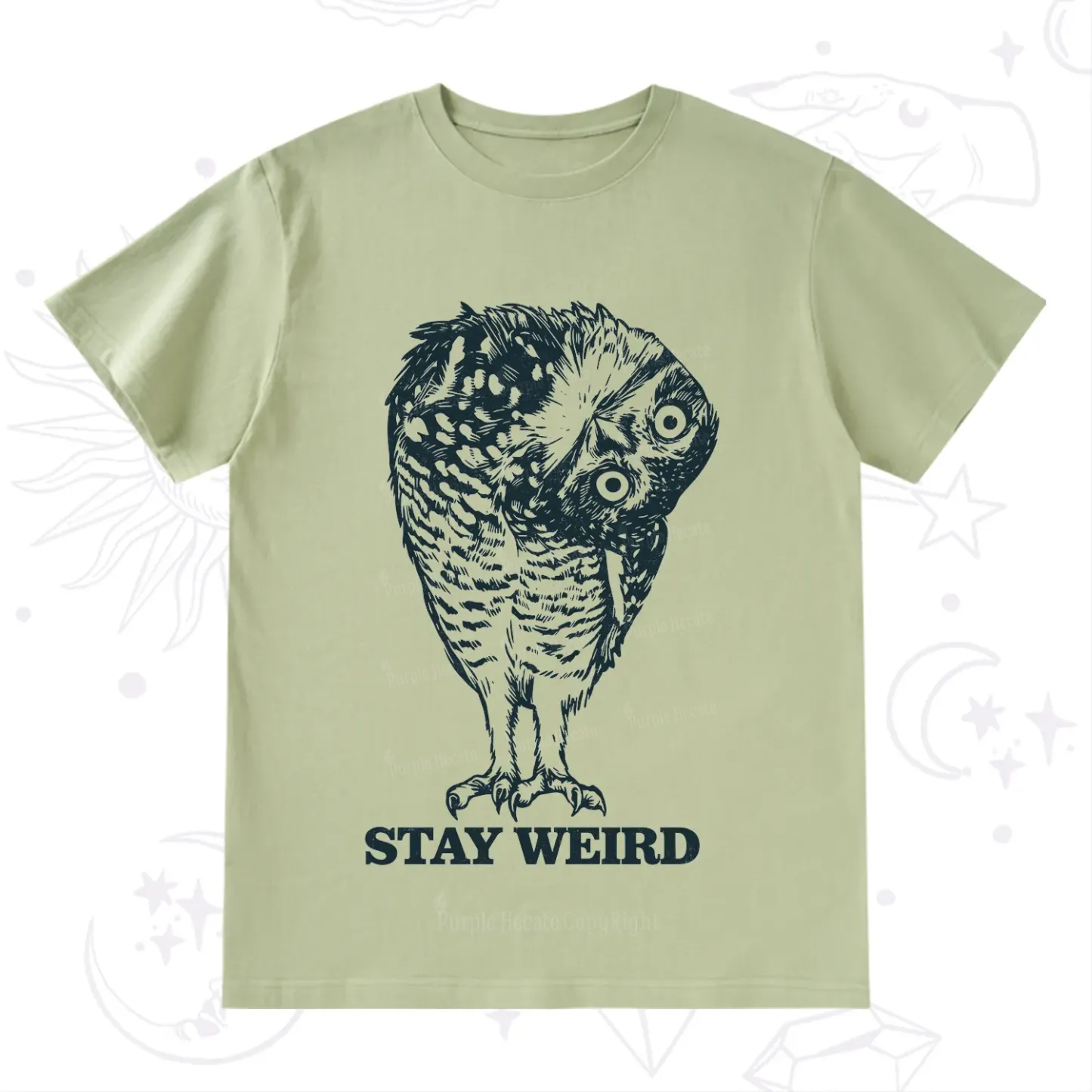 Purplehecate Stay Weird Innocent Owl T-Shirt